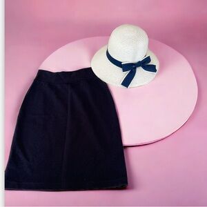 Only Hearts Navy Stretch Pull On Pencil Skirt